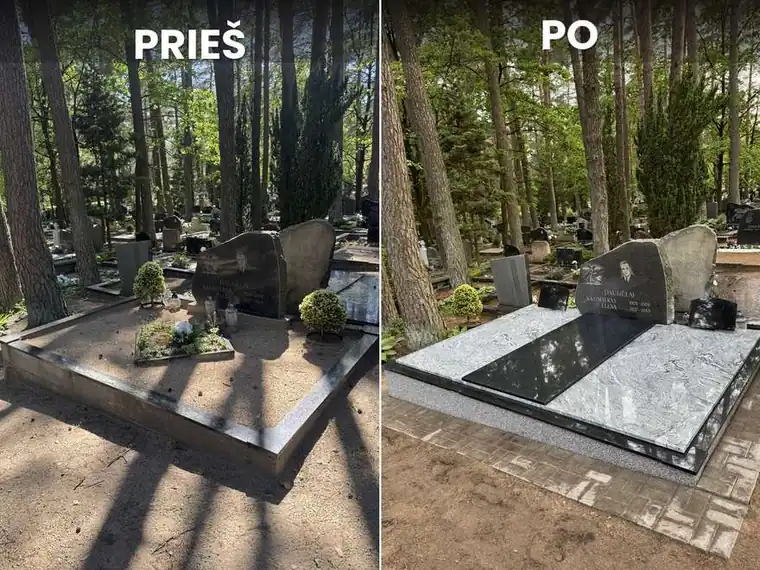 Kapavietės renovacija miško kapinėse