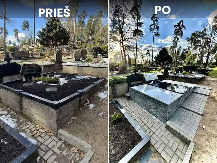 Kapavietės uždengimas su stikliniu efektu